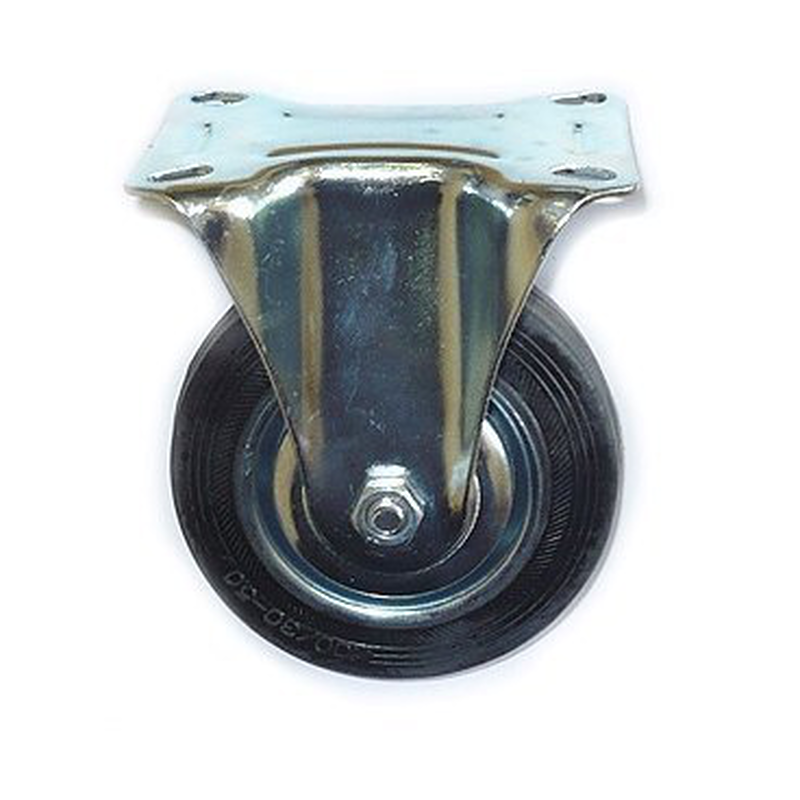 Industrial castor with steel core wheel swivel, rigid & threaded size:75mm (40kg), , medium-null