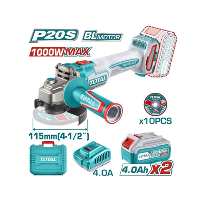 Total τροχός 125mm μπαταρίας brushless 2x20v 4ah 115mm – tagli271532e, , medium