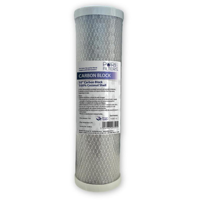 Pure block filter 10carbon - black coconut shell