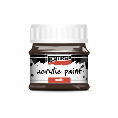 Pentart matte 50ml, dark brown, , medium