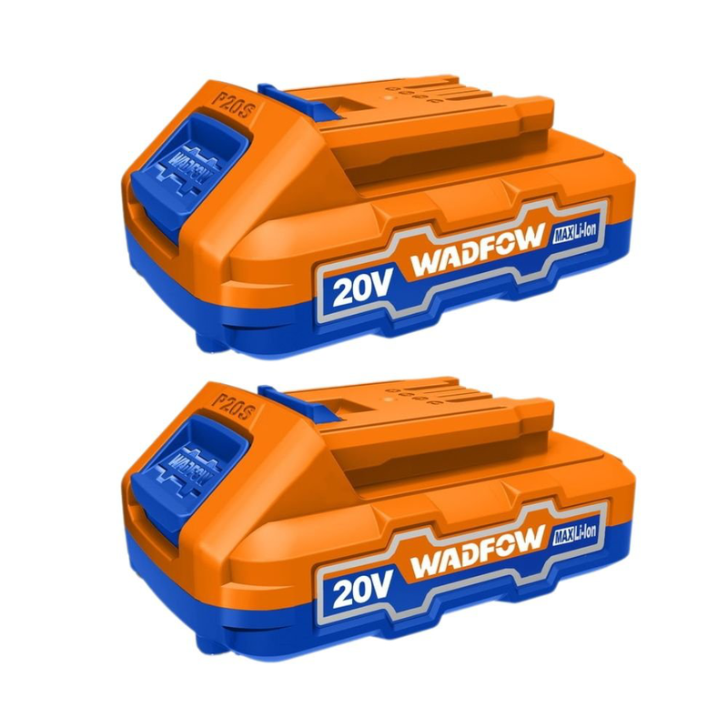 Product image: Wadfow σετ 2 μπαταριών li-ion 20v 2ah με ένδειξη led wlbp520, , medium-null