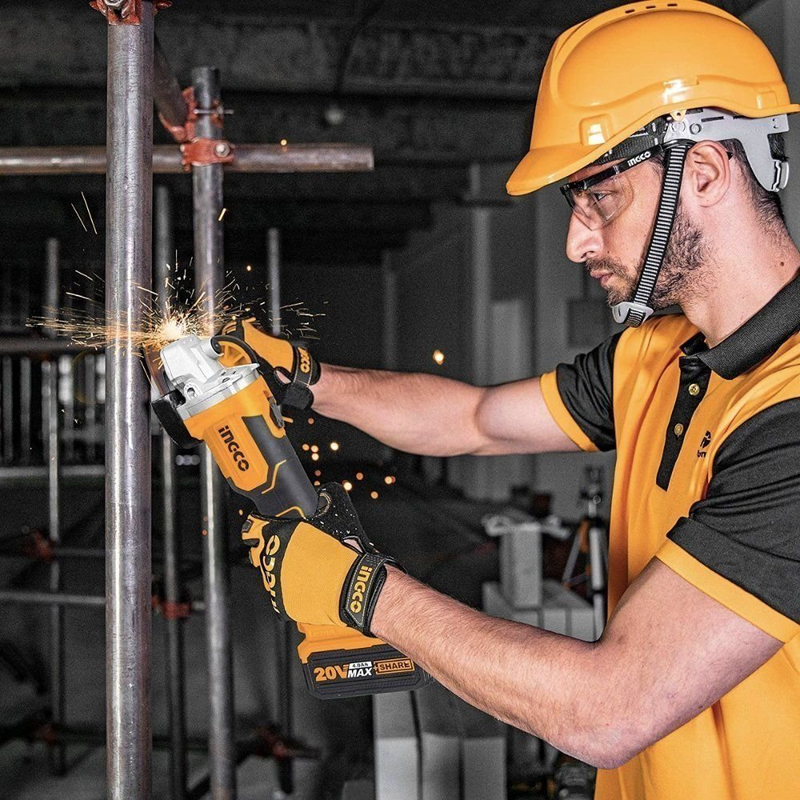 Ingco σετ γωνιακός τροχός και δραπανοκατσάβιδο μπαταρίας 20v με 2 μπαταρίες (1×2.0ah) (1×4.0ah), φορτιστή & αξεσουαρ, , medium-null
