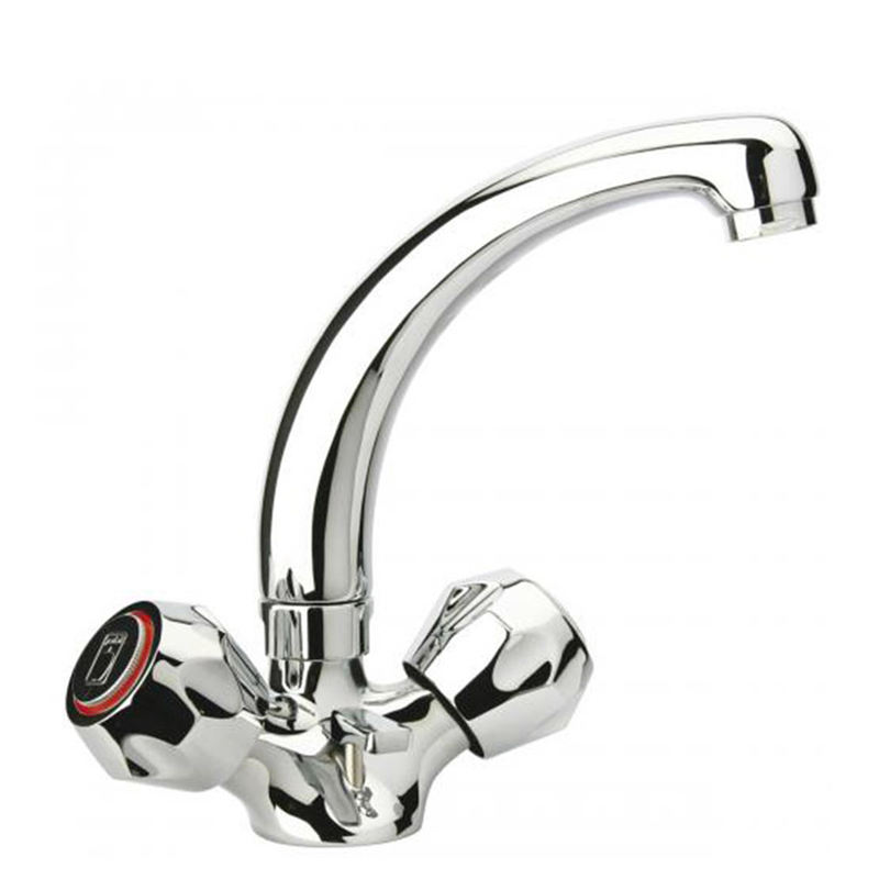 Paini single hole basin mixer with cast spout-null