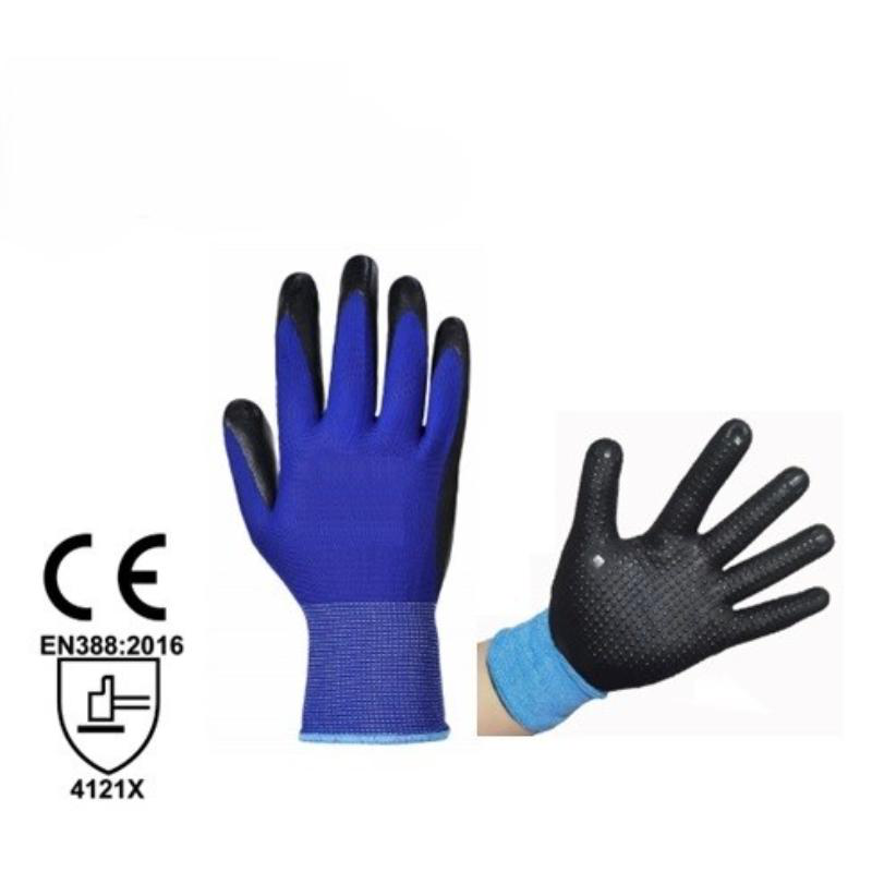 Eltech nitrile gloves dots 10 inches - blue, , medium-null