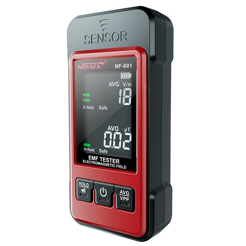 Noyafa nf-601 portable electromagnetic radiation detector for real-time monitoring and over-threshold automatic audio-visual alarm, , medium-null