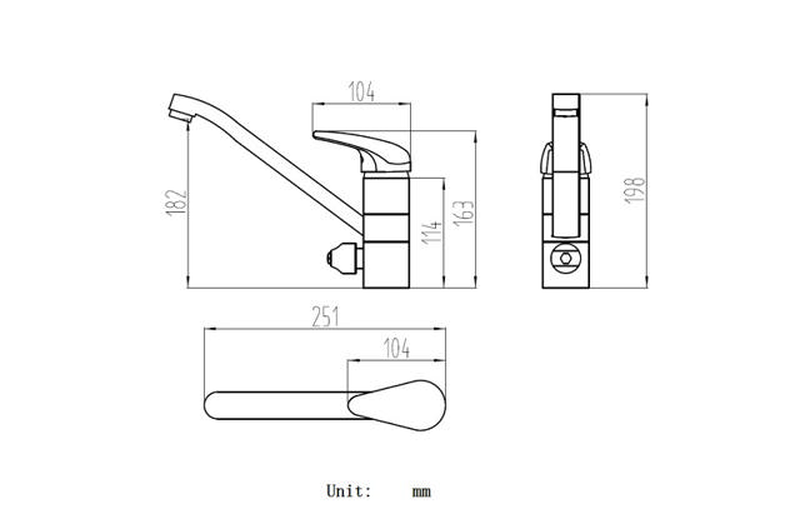 Hofer kitchen mixer triple supply, , medium-null
