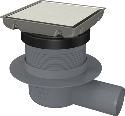 Floor drain 130×130 mm side outlet