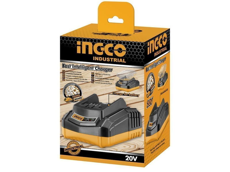 Product image: Ingco φορτιστής μπαταρίας 20v fcli2001e, , medium-null