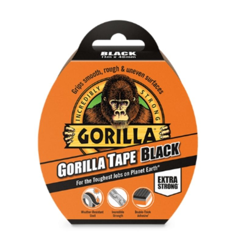 Gorilla tape handy roll 9m tag to go - black-null
