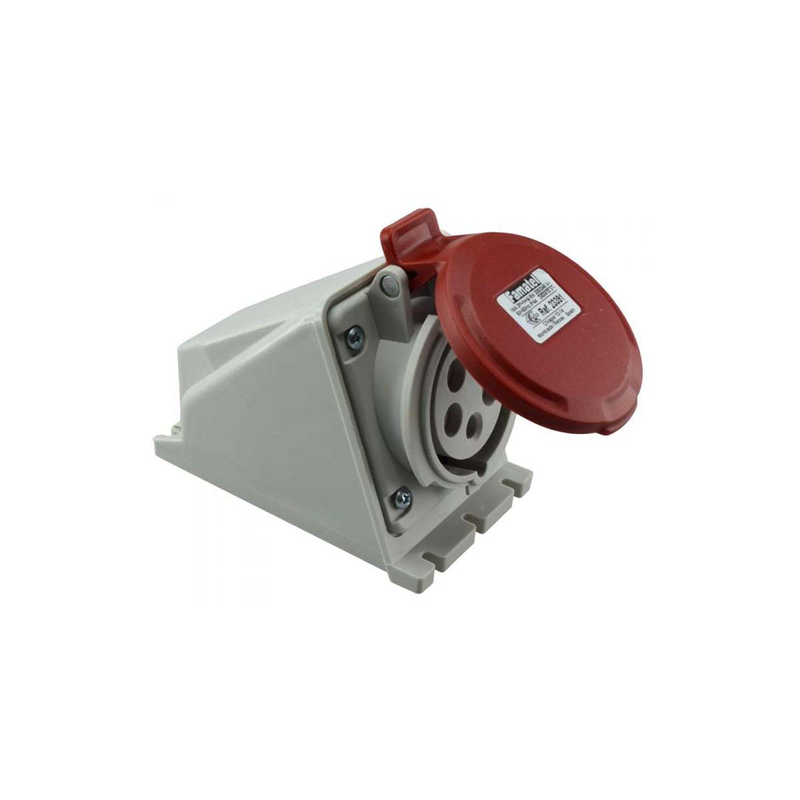 Industrial wall socket famatel 16a ip44 380-440v 3p + n + e red image number null