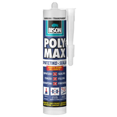 Bison sealant poly max  280ml - διαφανο, , medium