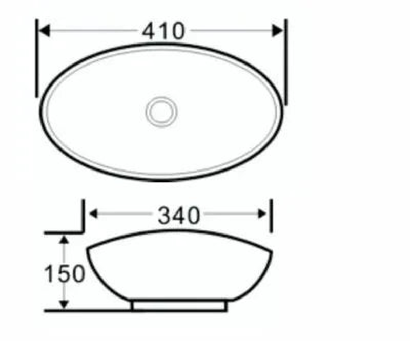 Silver art basin 410x340x150mm, , medium-null