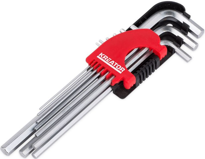 Kreator hex key long 9pcs 1,5-10, , medium