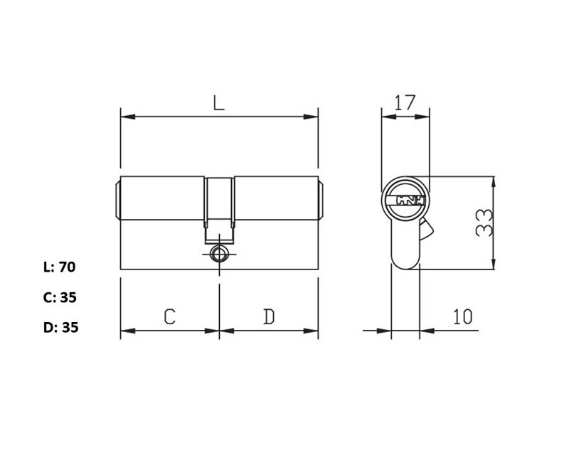 Product image: Cylinder 2000 70 35-35 brass p, , medium-null