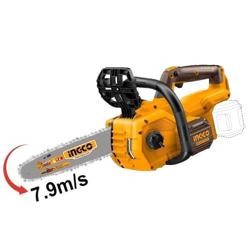 Ingco σετ αλυσοπρίονο 15cm & αλυσοπρίονο 30cm brushless μπαταρίας 20v με 2 μπαταρίες 5ah & φορτιστή, , medium-null