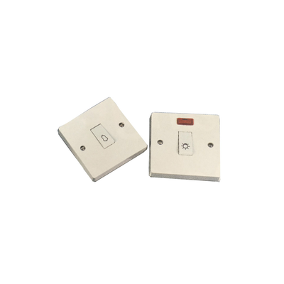 Doorbell wall switch 10a press white, , medium