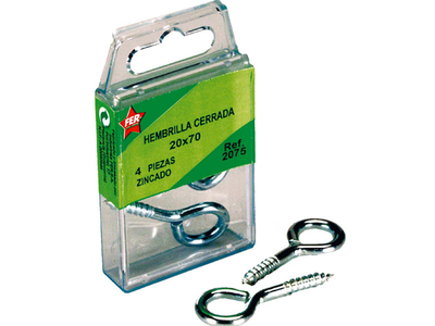 Fer 6pcs o hook zinc 19x60