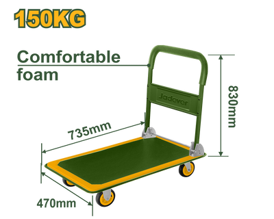 Foldable platform hand truck 150kg jadever, , medium