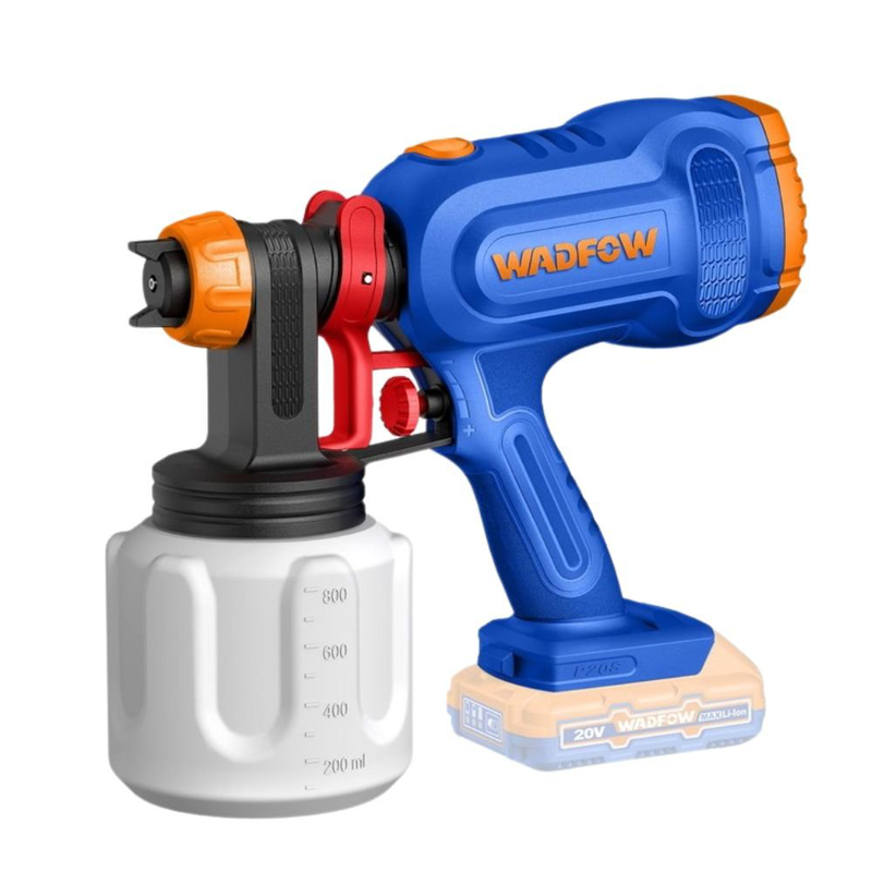 Product image: Wadfow πιστόλι βαφής μπαταρίας 20v με απόδοση ψεκασμού 650 ml/min solo wsu3066, , medium-null