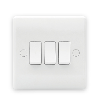 Bg nexus 843-01 triple light switch 3 gang 2 way, , medium