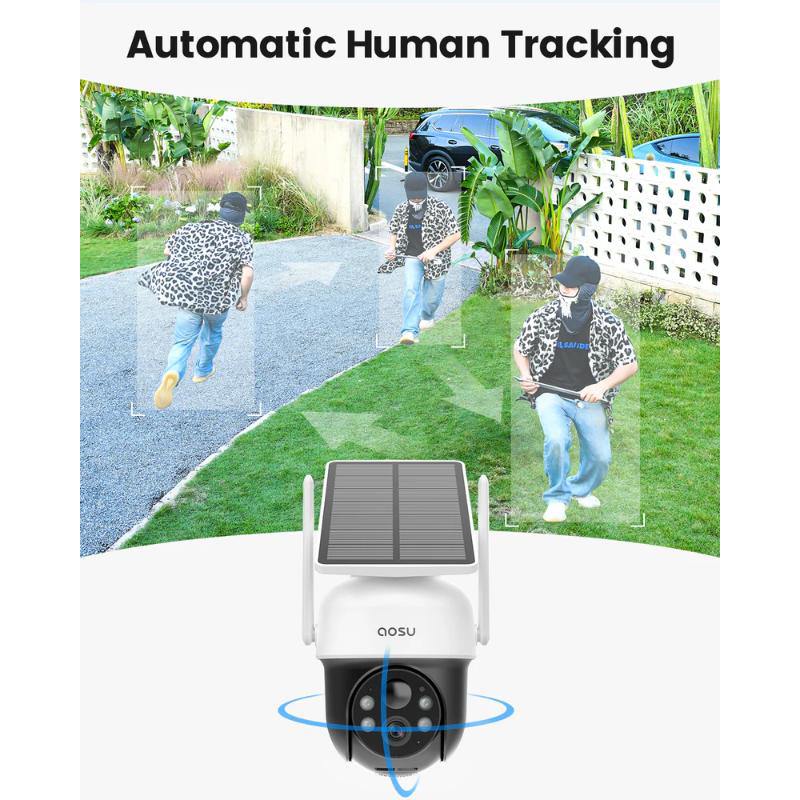 Aosu outdoor surveillance solar camera 2k, , medium image number null