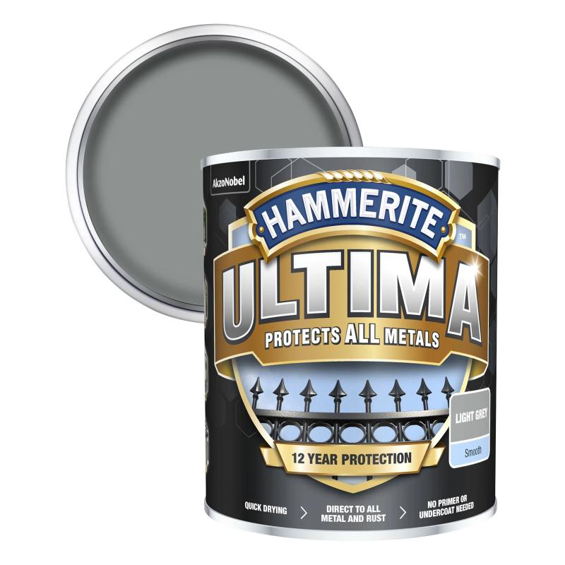Product image: Hammerite ultima smooth grey 0.750l, , medium-null