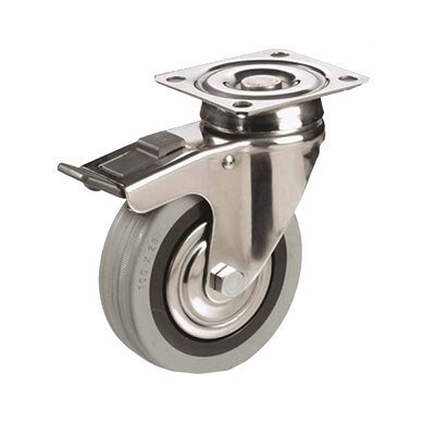 Wheel with flange and brake tbbp 60 gray