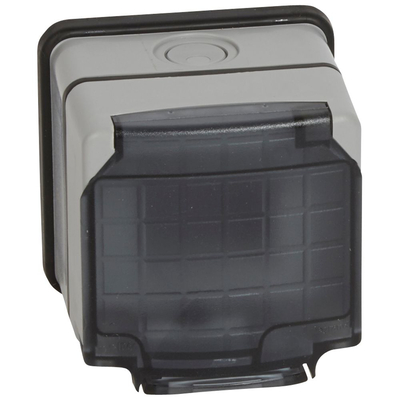 Legrand 684636 adaptor mosaic plexo 66 2 mod semi transparent lid grey, , medium