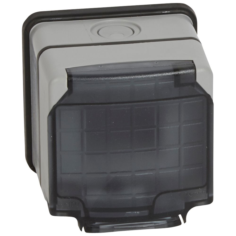 Legrand 684636 adaptor mosaic plexo 66 2 mod semi transparent lid grey, , medium-null