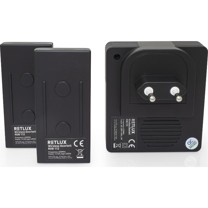 Product image: Retlux ασυρματο κουδουνι πορτας - μαυρο, , medium-null
