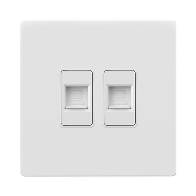 Powerlink accessories cat6 διπλη πριζα δικτυου υποδοχης δεδομενων ασπρο, , medium