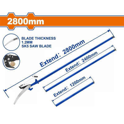 Wadfow extendable pole saw & pruner 120-280cm / 25mm (wpr4701), , medium