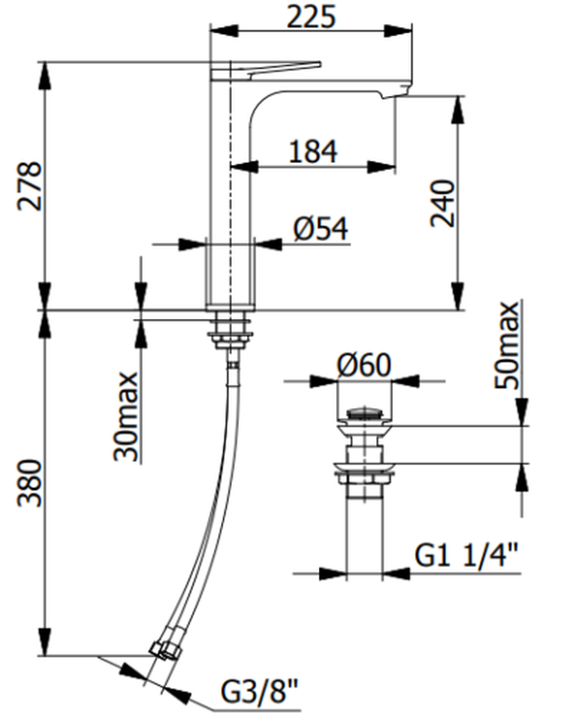 Shine tall basin mixer, , medium-null