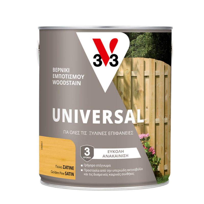 V33 vernish universal wood protector 750ml medium oak-null