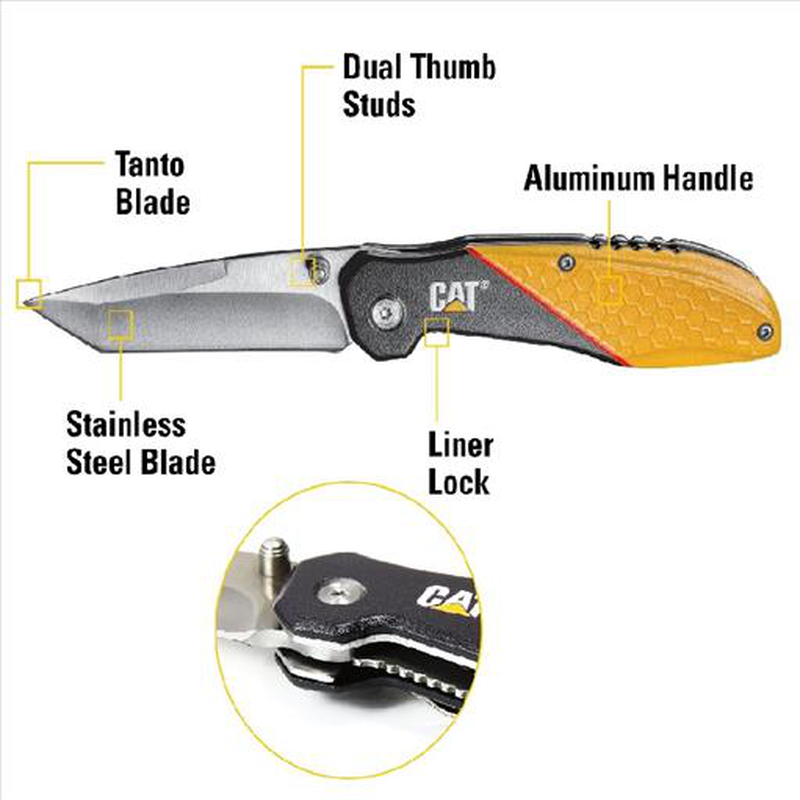 Cat 106307 17.7cm tanto folding knife, , medium-null