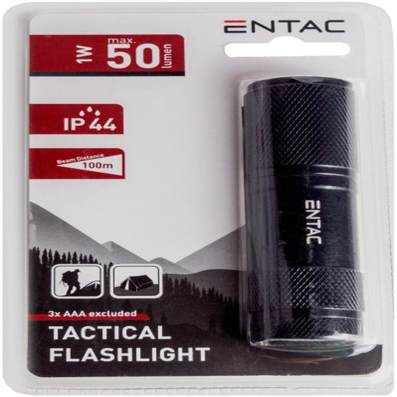 Φακός χειρός entac 1w 9led alu μαύρο, , medium image number null