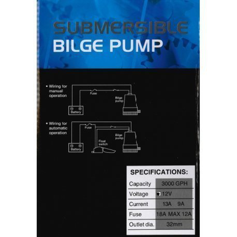 Product image: Bilge pump 12v 3000 gph, , medium-null