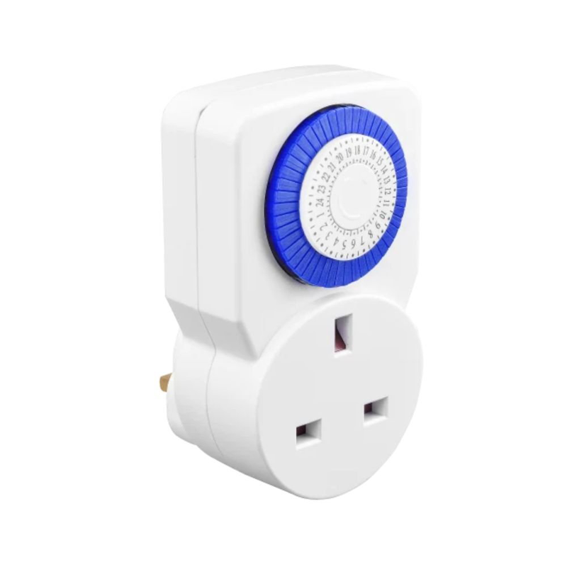 Product image: Masterplug μηχανικός χρονοδιακόπτης πρίζας με πέρασμα ρεύματος, 24ωρη ρύθμιση & χειροκίνητη παράκαμψη, , medium-null