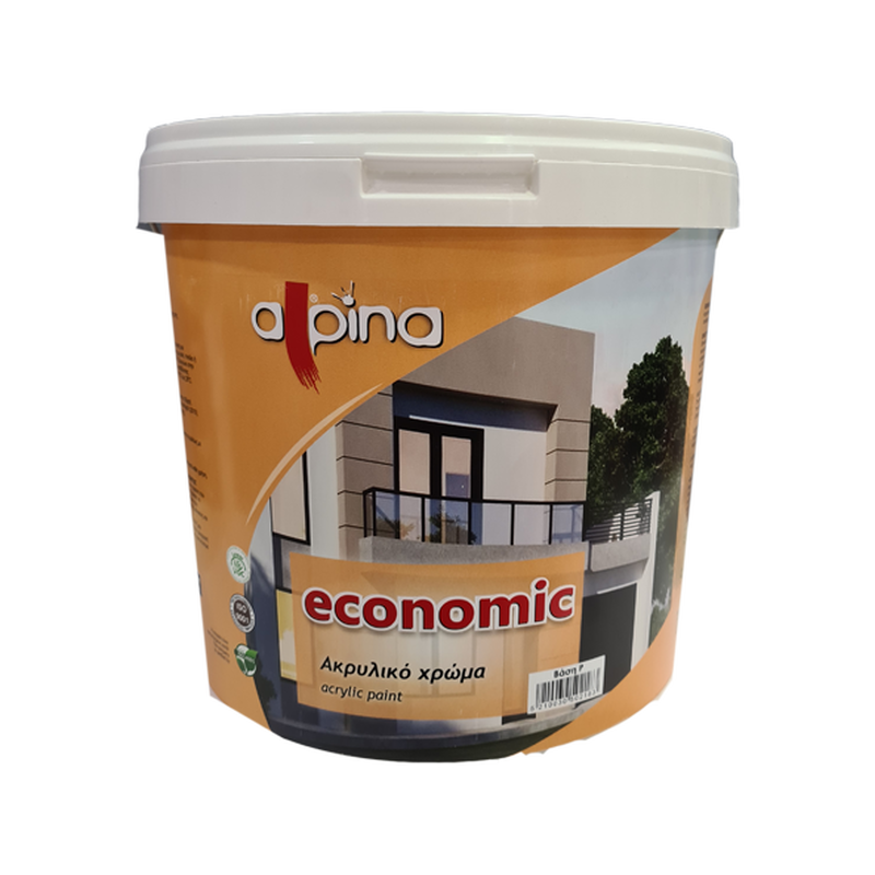 Acrlyc paint alpina economic 9 liter white (exterior use) image number null
