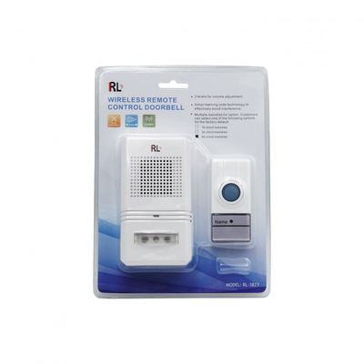 Rolinger rl-3823 | wireless door bell 50m with 16 melodies, White, medium