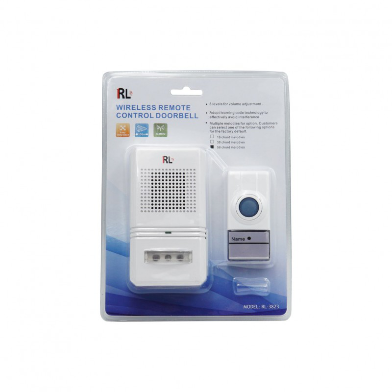 Rolinger rl-3823 | wireless door bell 50m with 16 melodies-null