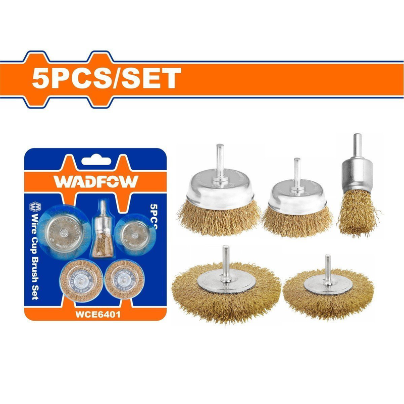 Wadfow 5 pcs wire brush set, , medium-null