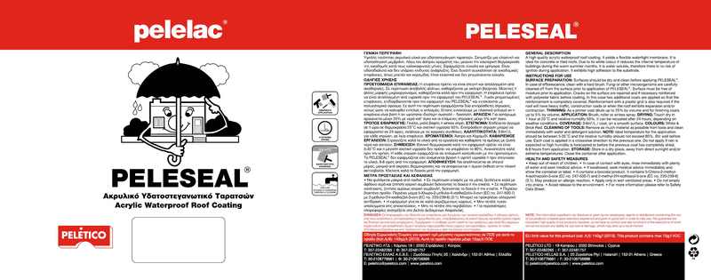 Peleseal&reg; acrylic&nbsp;waterproof roof coating white 5l, , medium-null