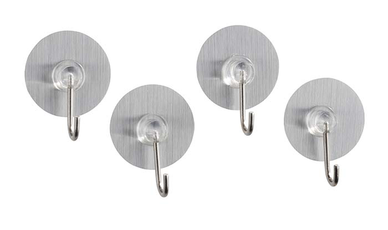 Product image: Wenko stat-loc nickel hook s/s 4p, , medium-null