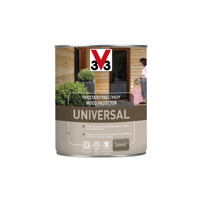 V33 vernish universal wood protector 750ml white, White, medium