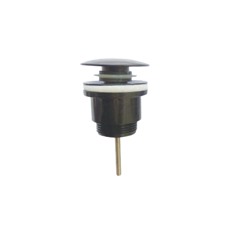 Product image: Felice universal click-clack black matte basin waste pop-up pvc 12cm with screw, , medium-null