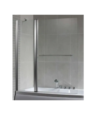 Double cube bath door with chrome frame 115x140