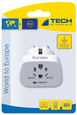 Travel blue adaptor ταξιδιου για ευρωπη, , medium