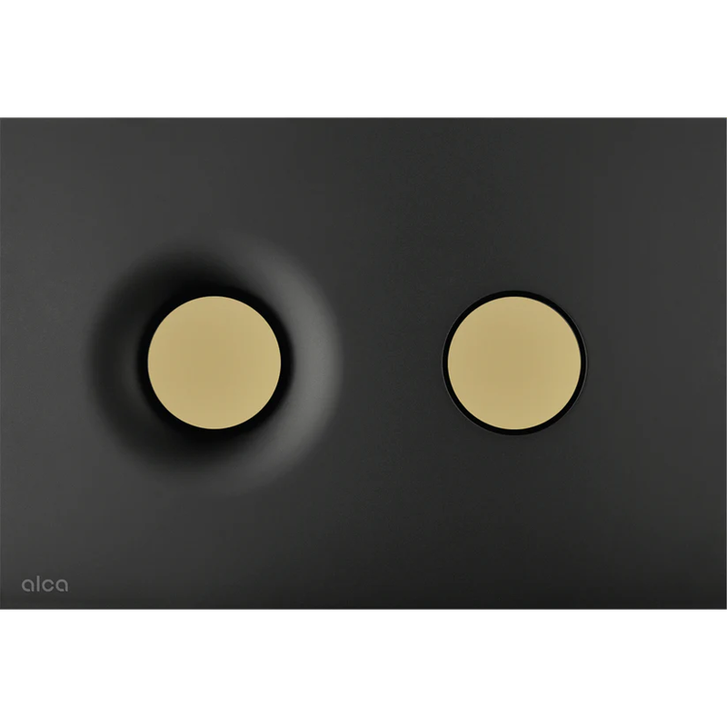 Flush plate dot.dot black matte / gold matte (alcadrain), , medium image number null