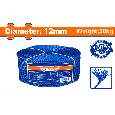 Wadfow σχοινί πολυπροπυλένιο 12mm 320m 20kg wrz2312, , medium